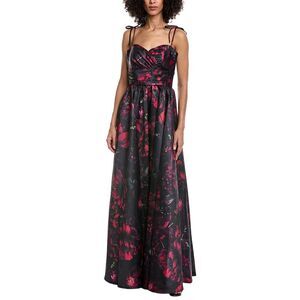 Rene Ruiz Womens  Spaghetti Strap Gown, Red